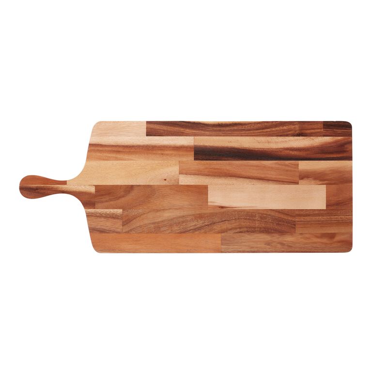 Burnt Mango Wood 3 Piece Cutting Board Set with Stand by World Market