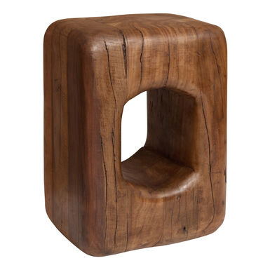 CRAFT Sawyer Warm Reclaimed Wood Cutout Geo Side Table CRAFT Sawyer Warm Reclaimed Wood Cutout Geo Side Table