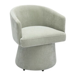 Bethwin Upcycled Velvet Upholstered Office Chair