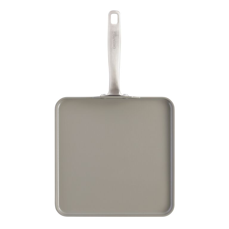 GreenPan Grey Chatham 11-in. Ceramic Non-Stick Square Griddle