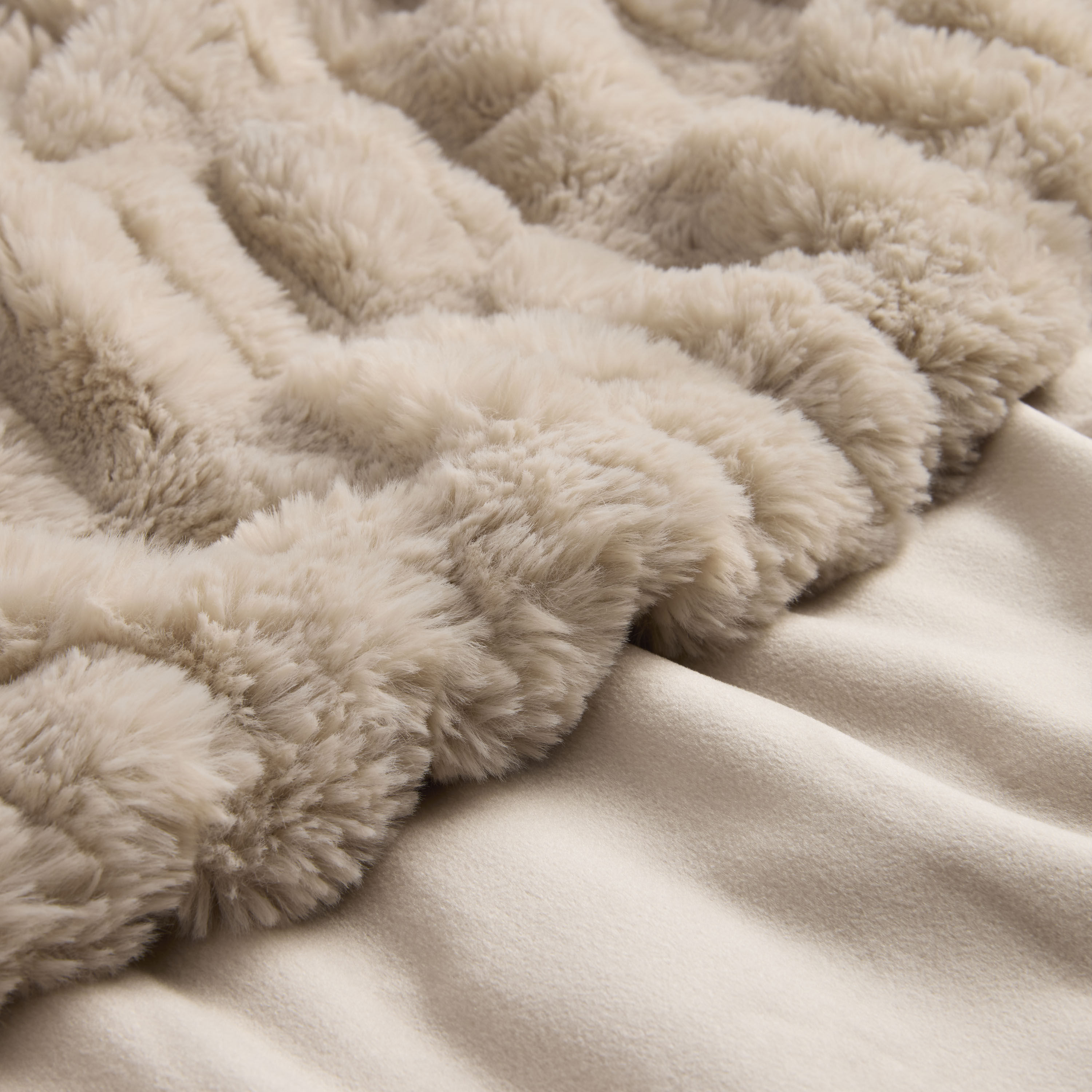 Faux Fur Textured Throw Blanket image number 2