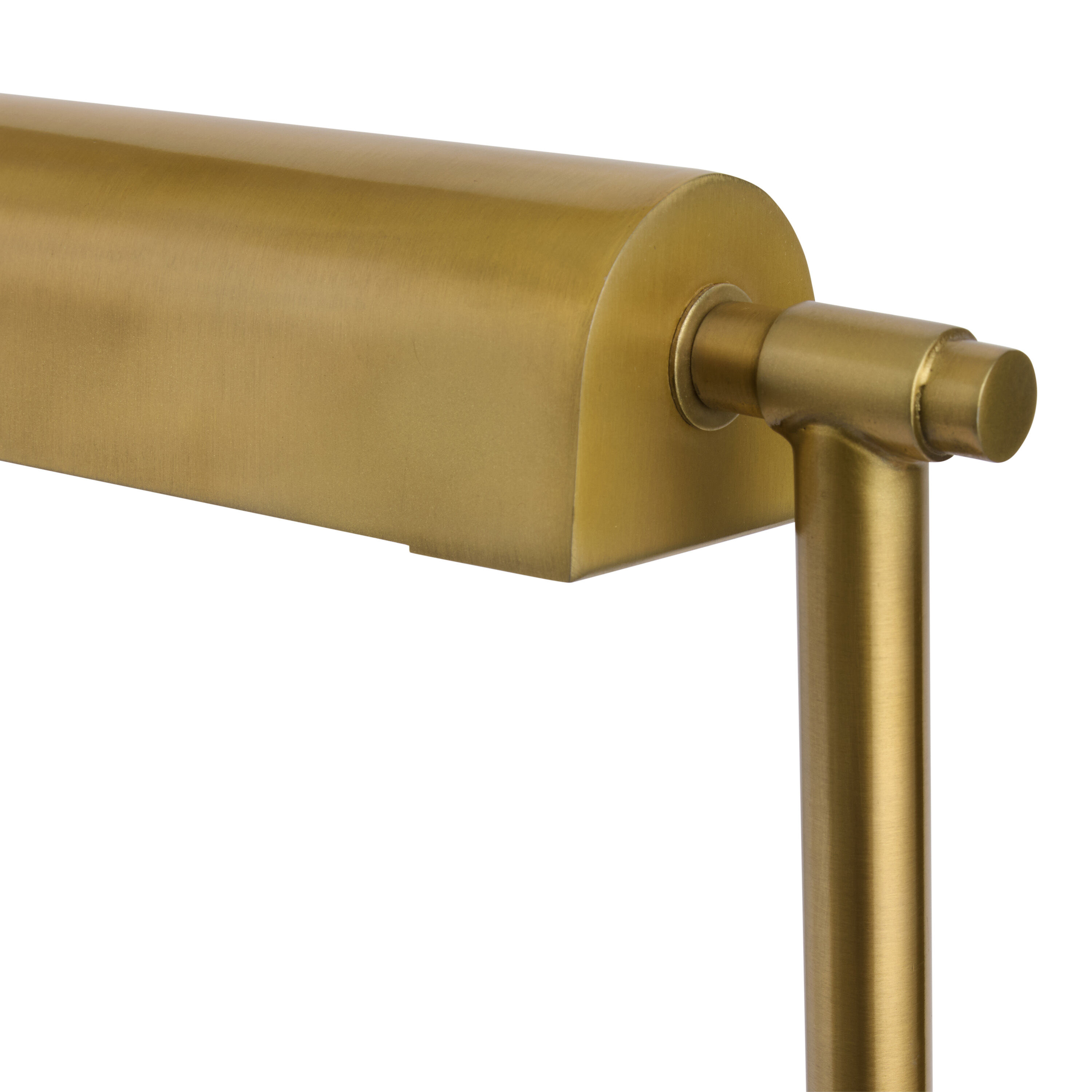 Floor task lamp brass top