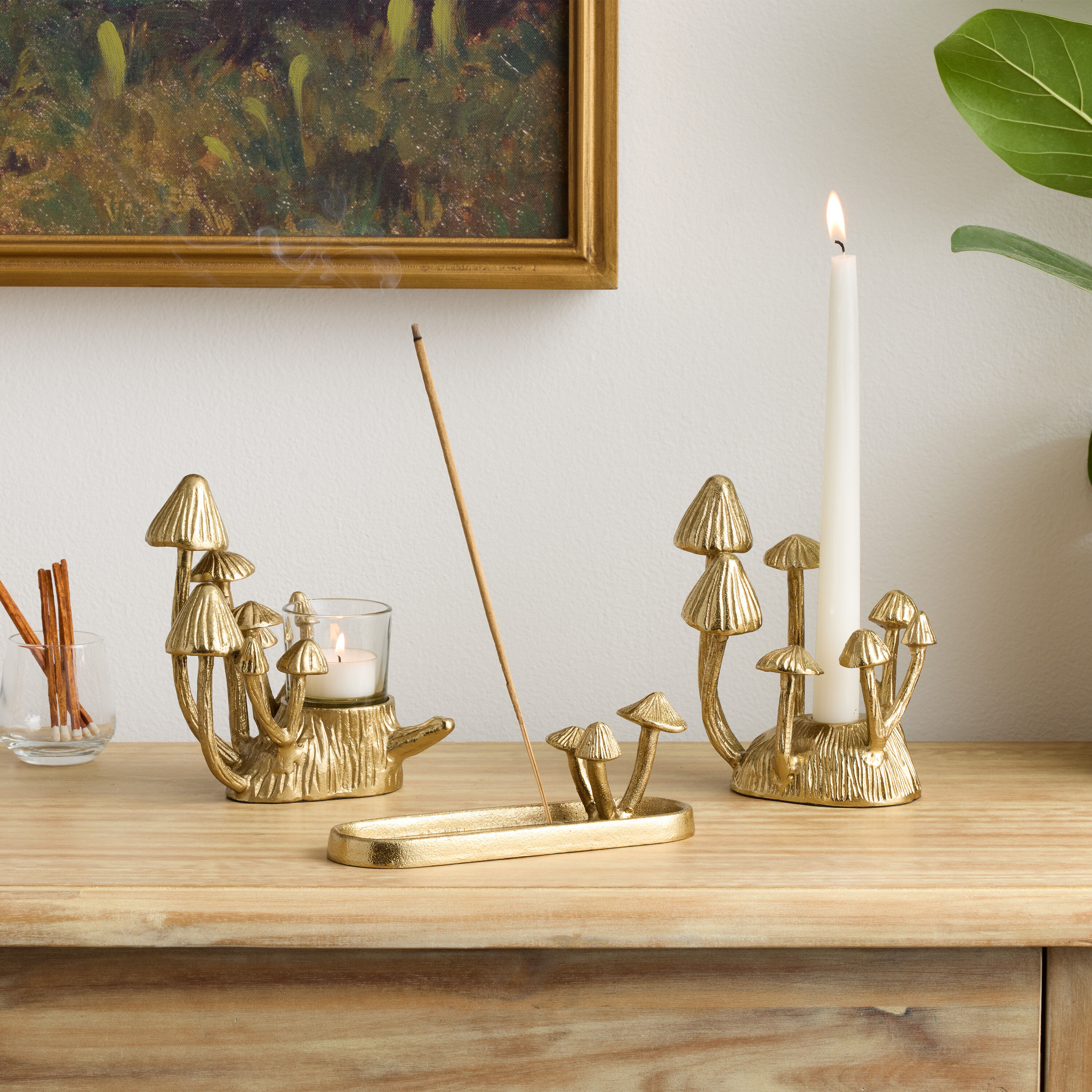 Mushroom tea light holder discount