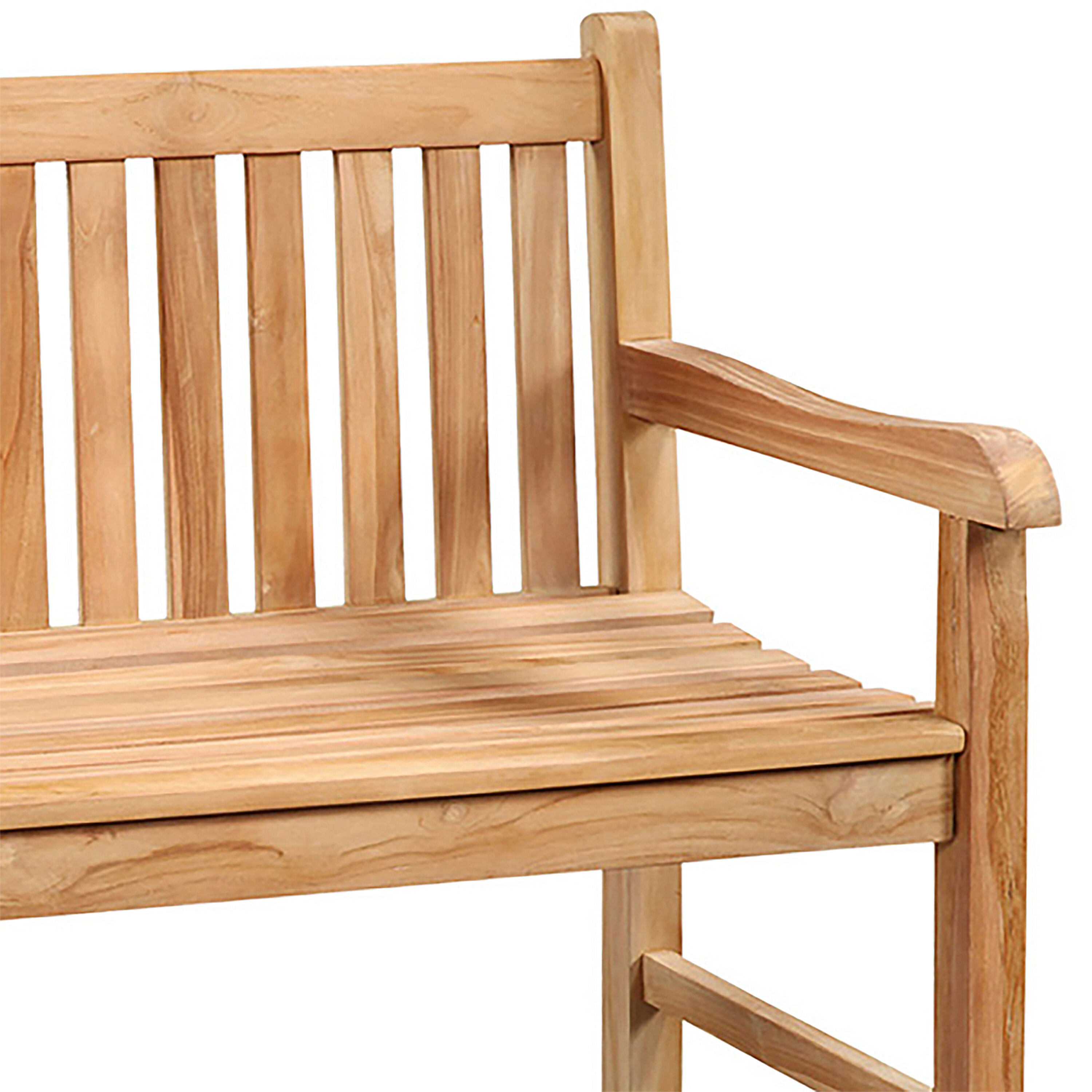 Matanzas Natural Teak Wood Outdoor Bench World Market