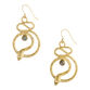 Gold and Semiprecious Labradorite Snake Drop Earrings image number 0