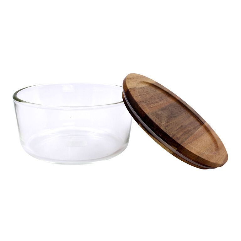 Extra Large Glass Canister with Airtight Wooden Lid, Set of 2 - Food Fanatic