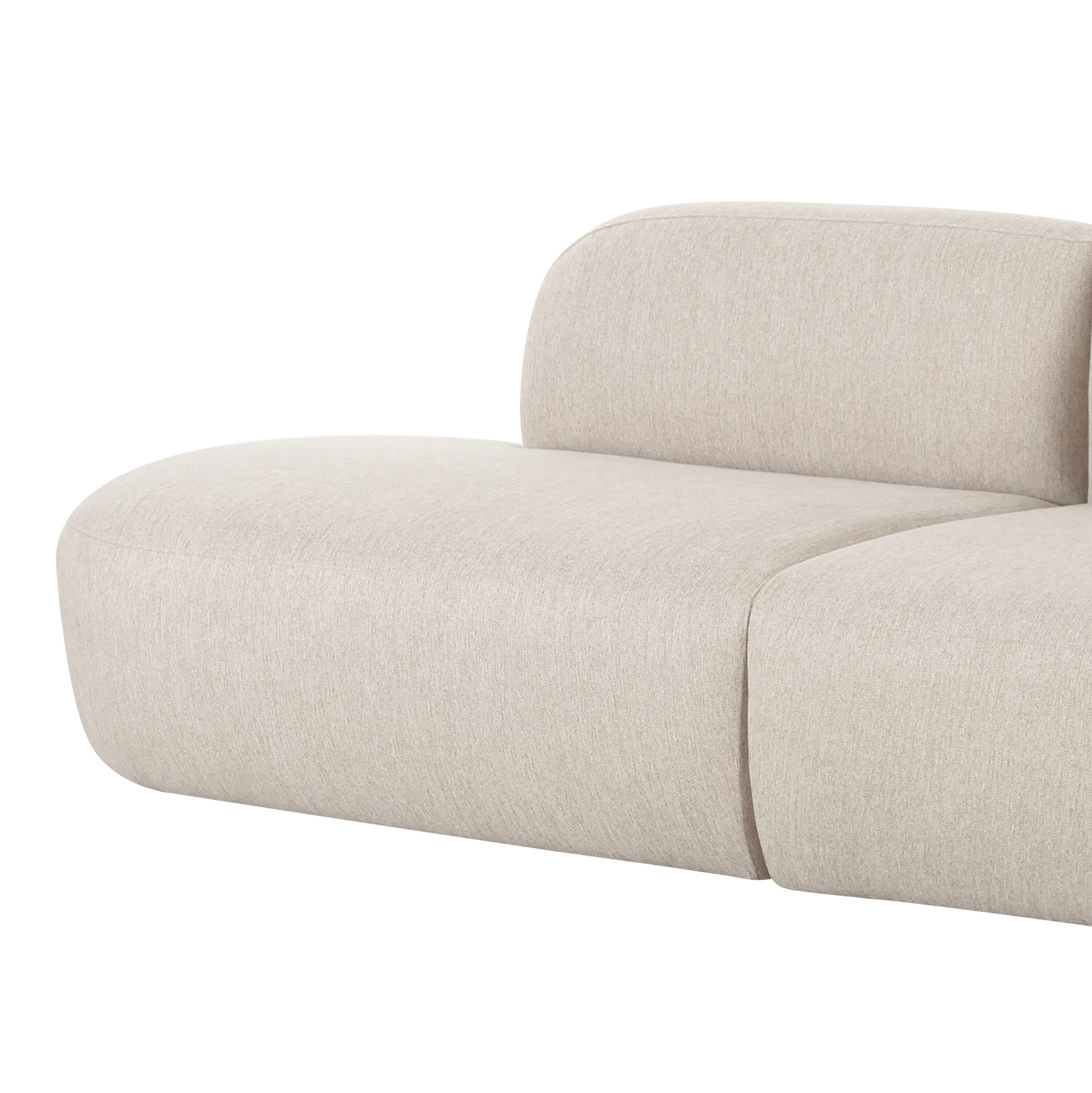 Artemisa Neutral Curved Modern Sofa image number 3