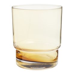 Amber Stackable Double Old Fashioned Glass