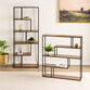 Quintin Wood and Black Metal Modern Bookshelf Collection image number 0