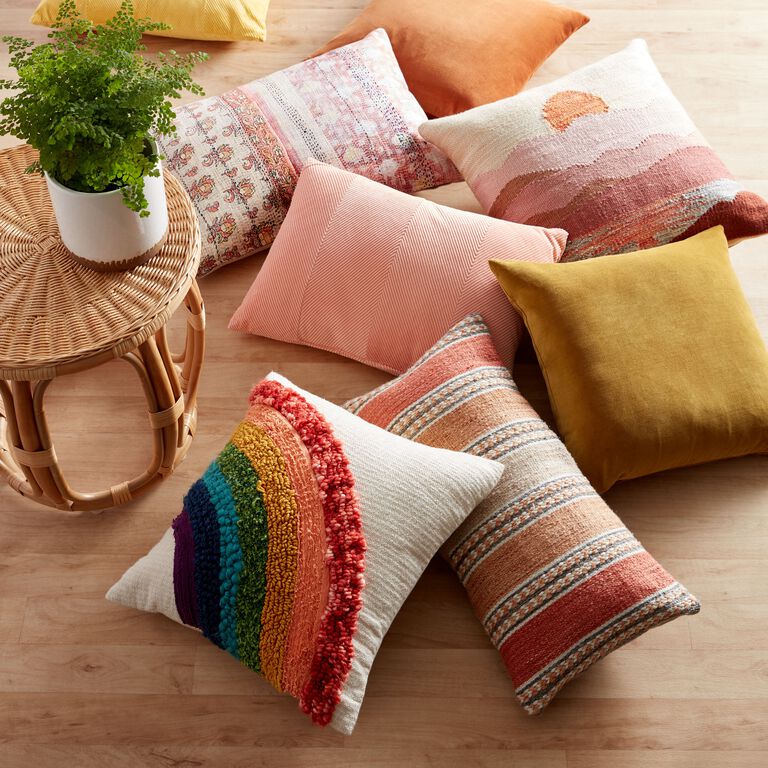 Large Decorative Throw Pillows, Bohemian Decorative Sofa Pillows, Geom