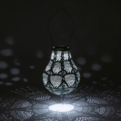 Geometric Wave Fabric Bulb Solar LED Lantern
