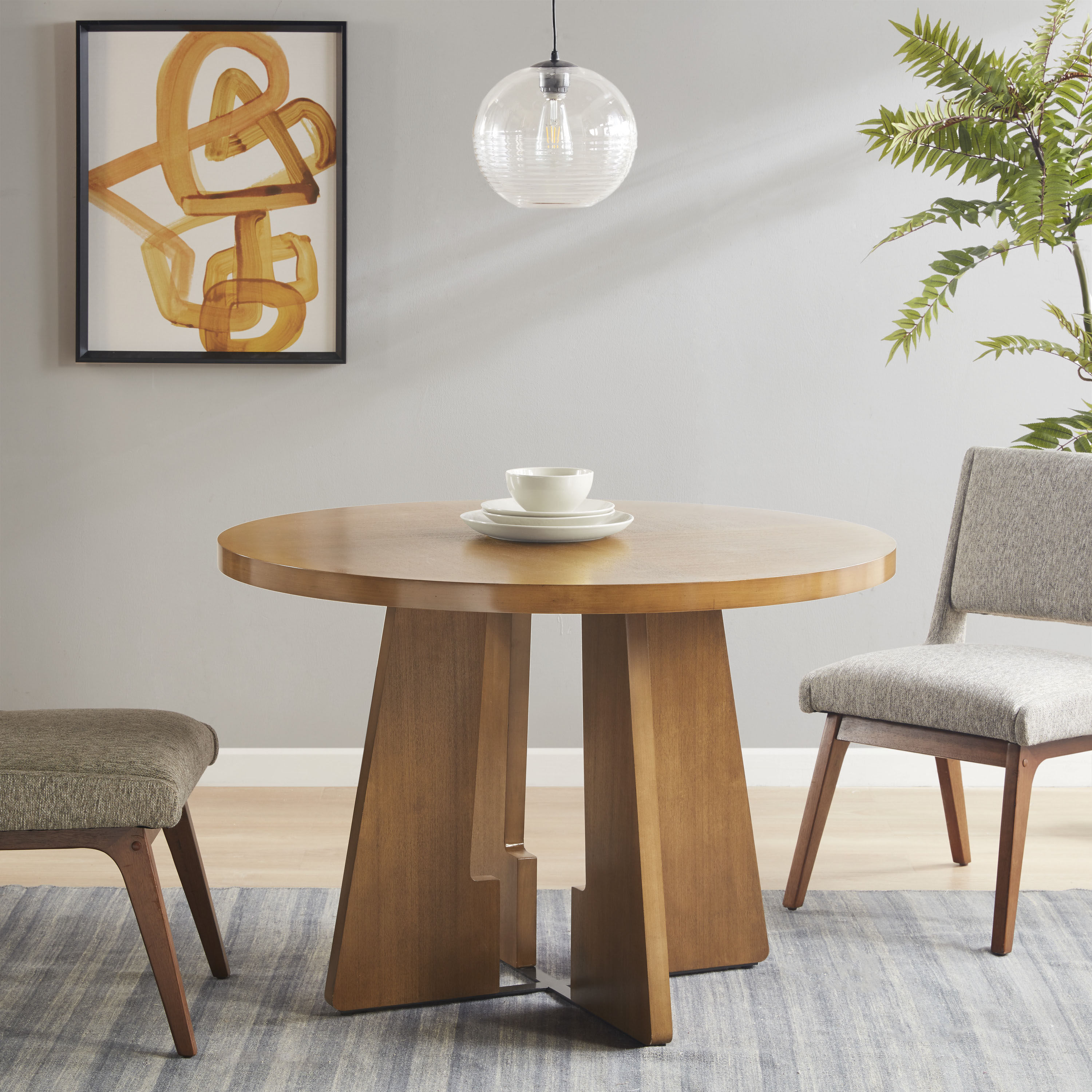 Round x base dining store table