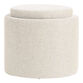Thompkins Round Basketweave Upholstered Storage Ottoman image number 1