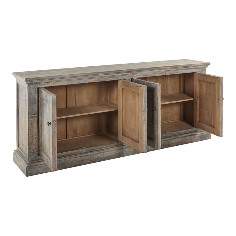 Blue 4 Door Sideboard Made From Reclaimed Pine Blue 4 Door Sideboard Made From Reclaimed Pine