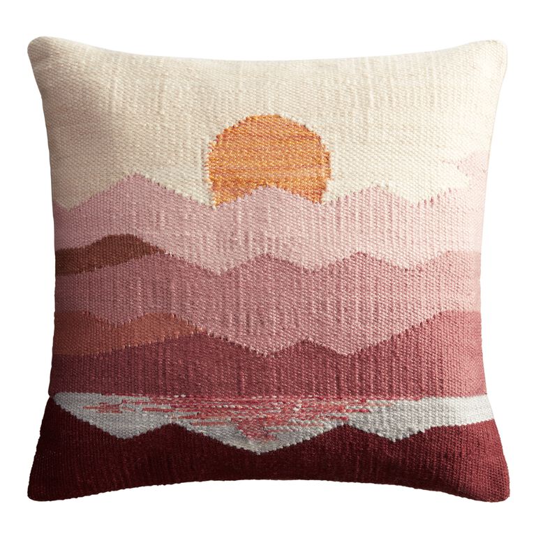 Big Sur Double Sided Indoor Outdoor Decorative Pillows - Sunset (18 x 18)  - Set of 2