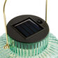 Colored Ribbed Glass Bulb Solar LED Portable Lantern image number 2