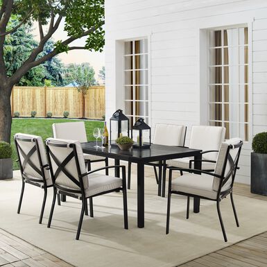 Araceli Oil Rubbed Bronze 7 Piece Outdoor Dining Set Araceli Oil Rubbed Bronze 7 Piece Outdoor Dining Set
