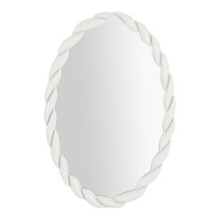 Oval Cream Rope Wall Mirror