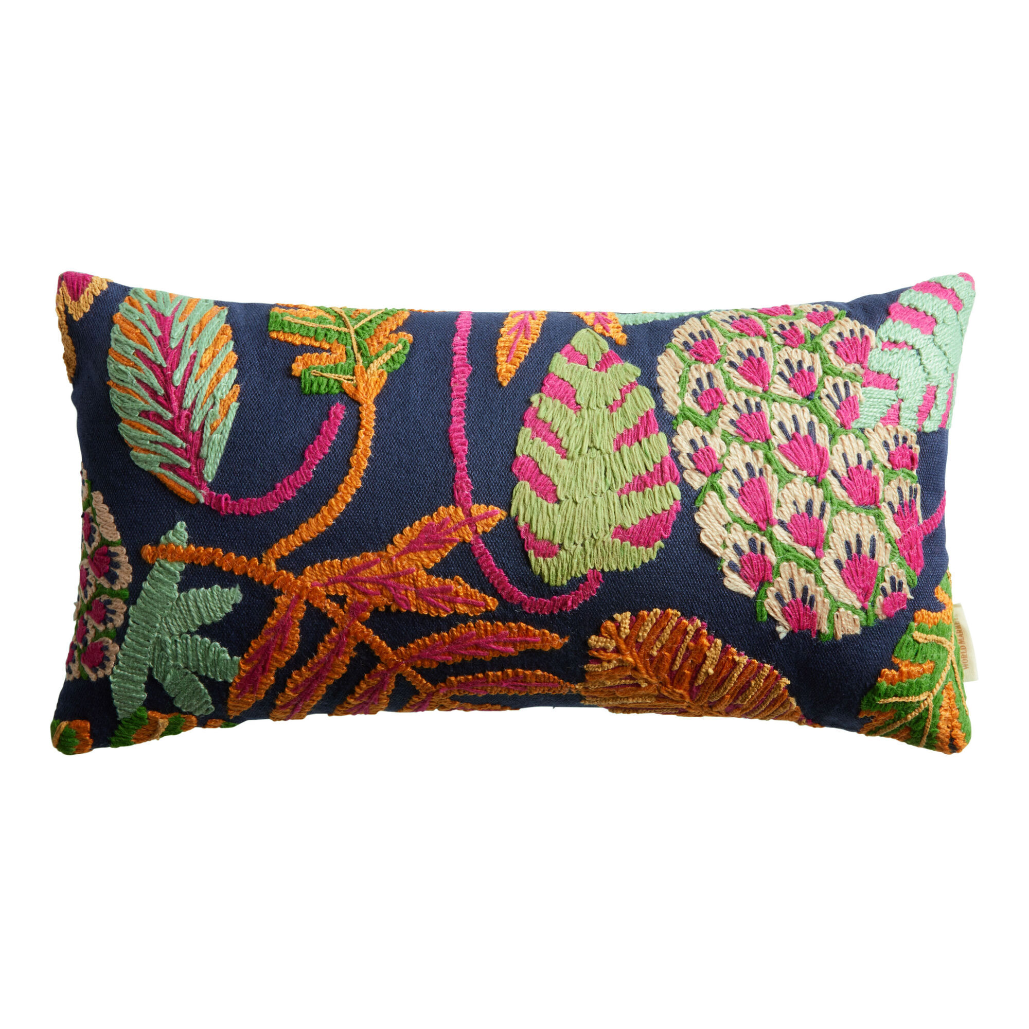 Embroidered outdoor pillows top