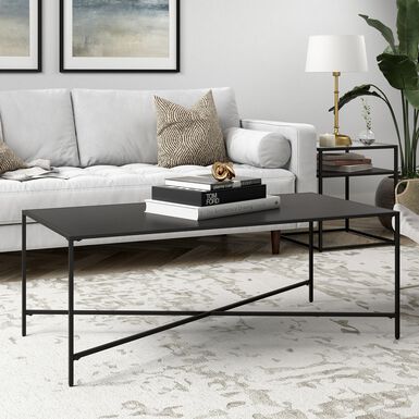 Mille Black Metal Top Coffee Table Mille Black Metal Top Coffee Table