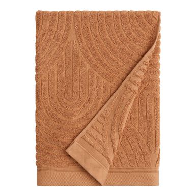 Hazel Brown Sculpted Arches Bath Towel Hazel Brown Sculpted Arches Bath Towel