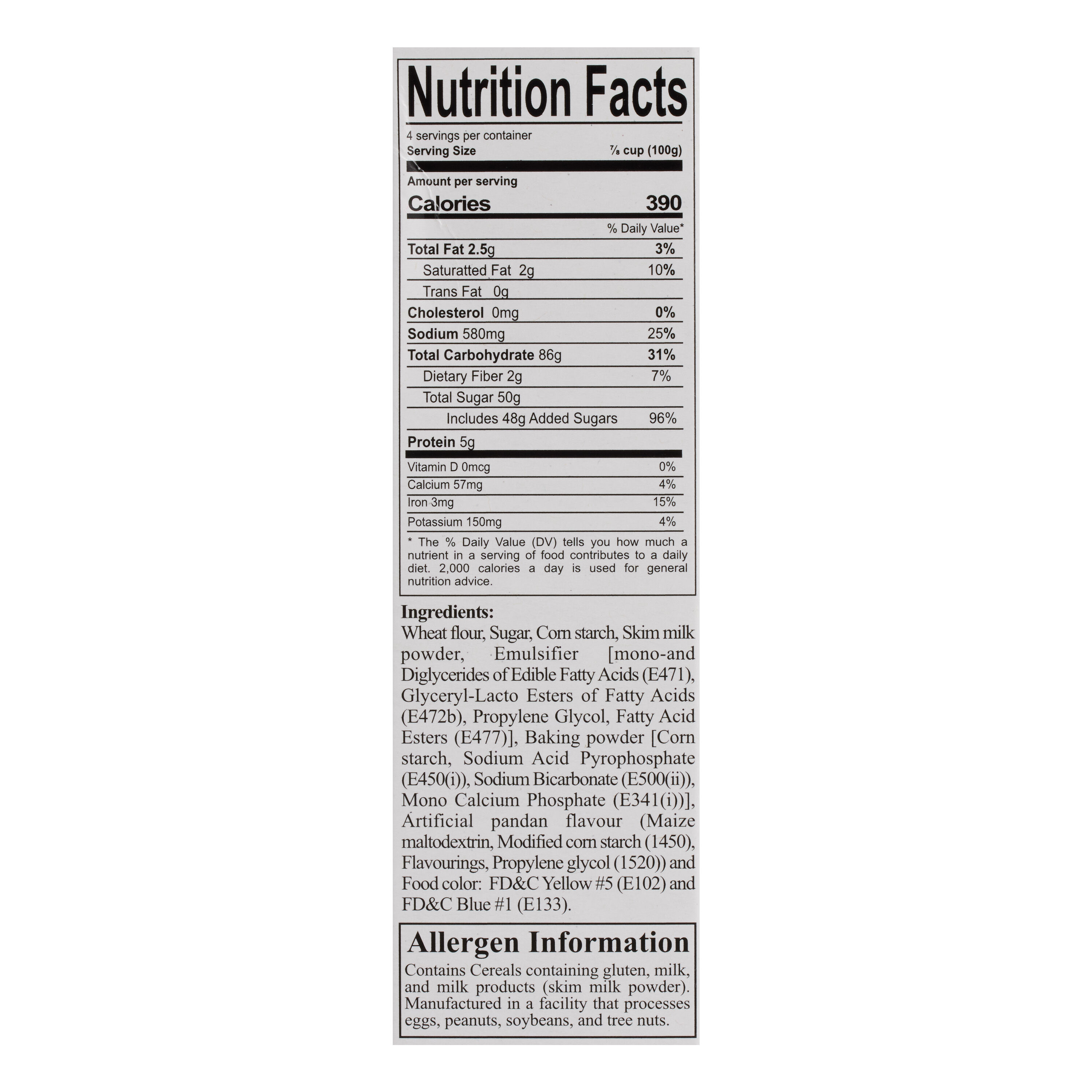 Pondan Chiffon Pandan Cake Mix image number 1