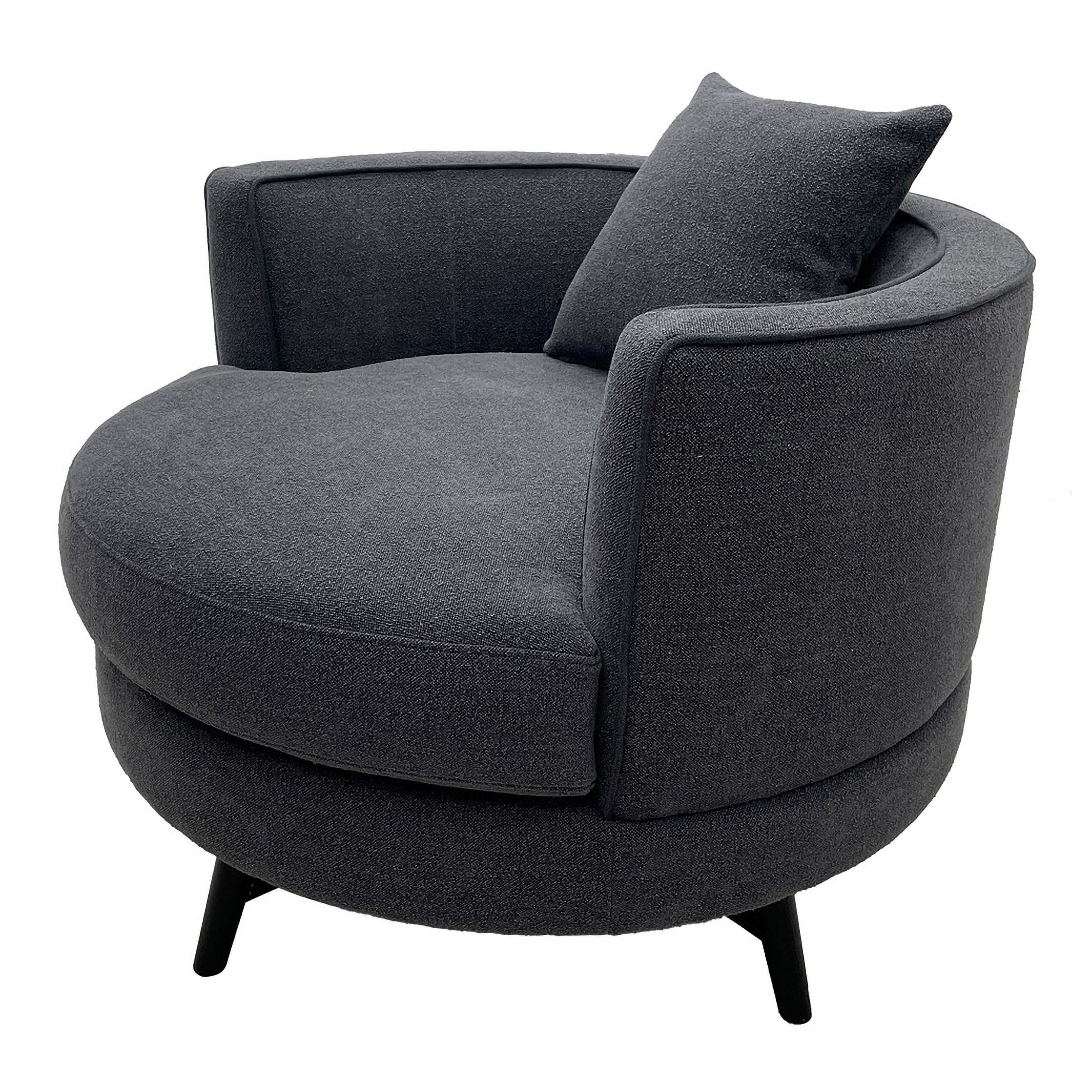 Casey Barrel Upholstered Swivel Chair World Market
