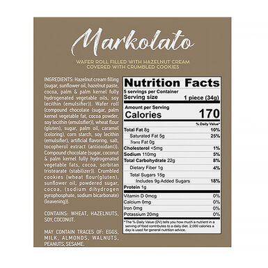 Biscotti Tsoungari Markolato Hazelnut Cream Wafer Rolls Biscotti Tsoungari Markolato Hazelnut Cream Wafer Rolls