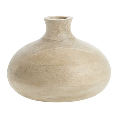 CRAFT Small Whitewash Mango Wood Vase CRAFT Small Whitewash Mango Wood Vase