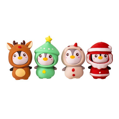 Toysmith Penguin Squeezy Toy Set of 4 Toysmith Penguin Squeezy Toy Set of 4