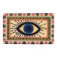 Yellow and Blue Evil Eye Coir Doormat image number 0