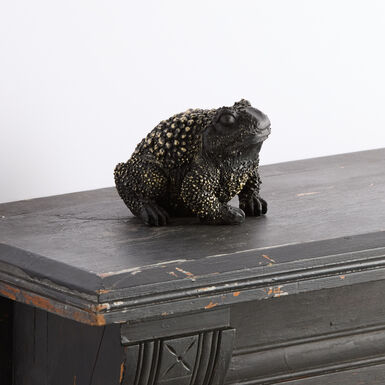 Metallic Resin Speckled Toad Decor Metallic Resin Speckled Toad Decor