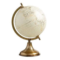White Globe With Gold Stand