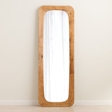 Alka Natural Acacia Wood Leaning Full Length Mirror Alka Natural Acacia Wood Leaning Full Length Mirror