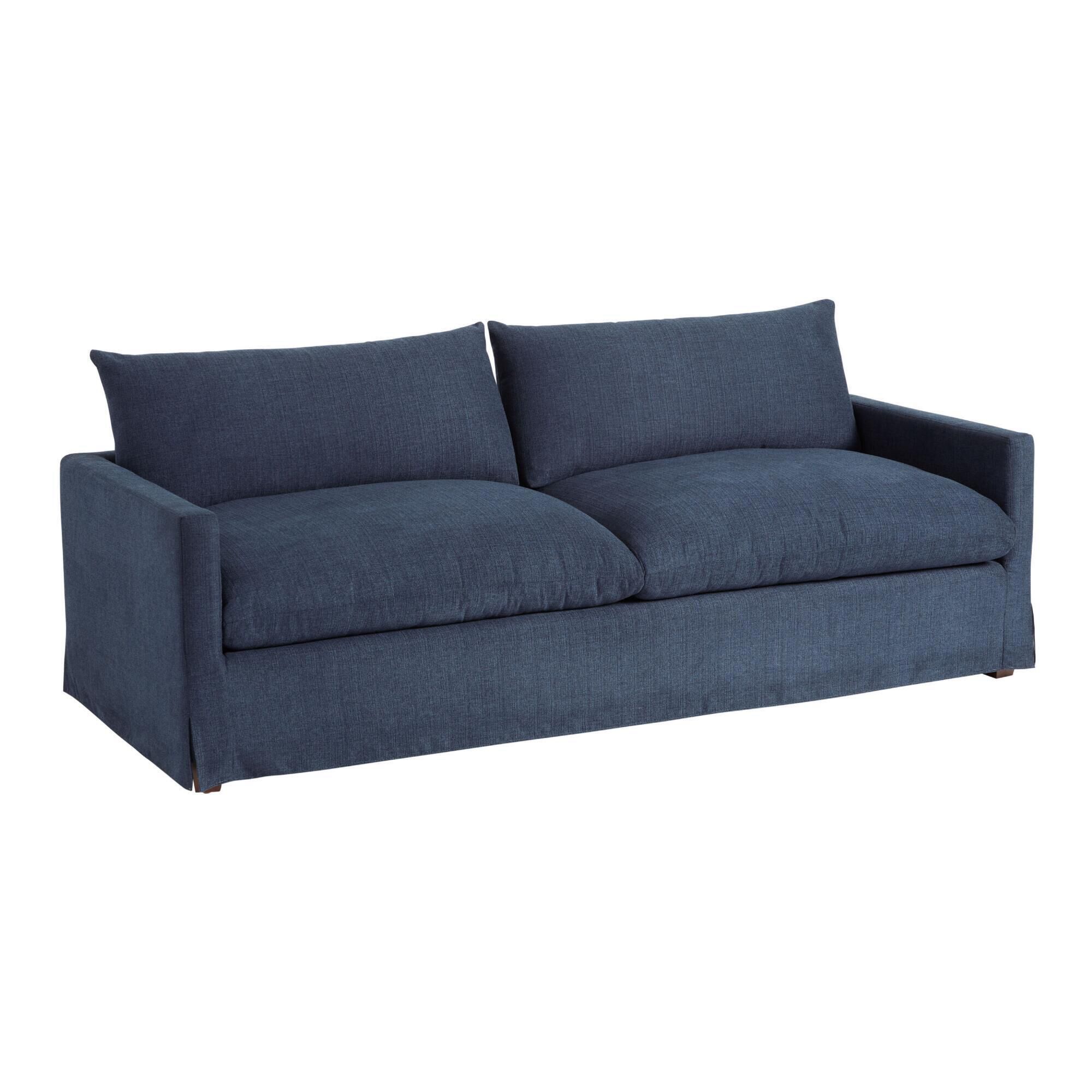 World market ivory feather store filled brynn sofa