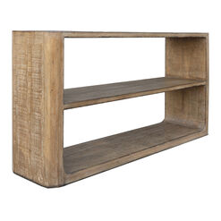 Andreas Antique Reclaimed Pine Console Table with Shelves