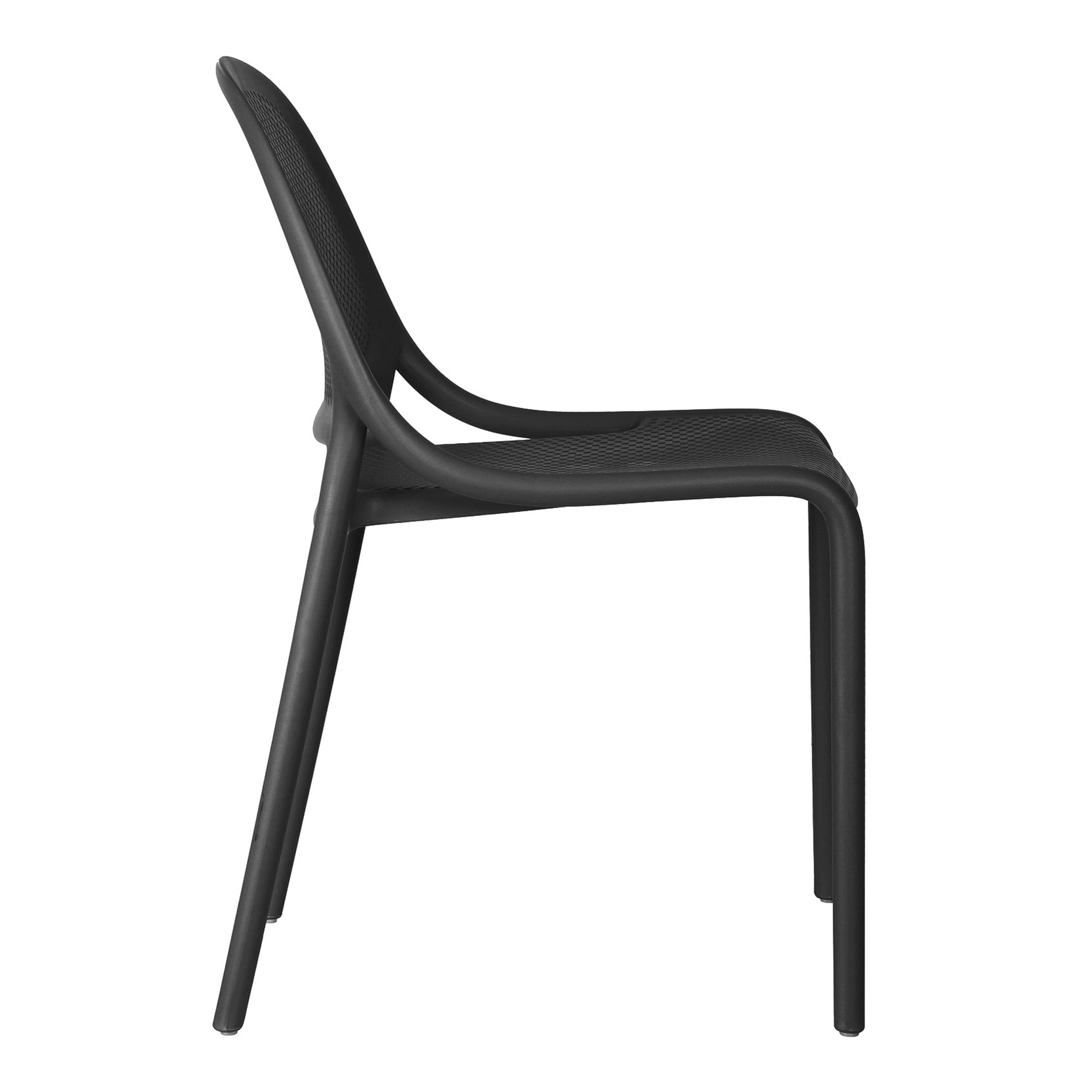 Apollo Round Back Outdoor Stacking Dining Chair 2 Piece Set image number 3