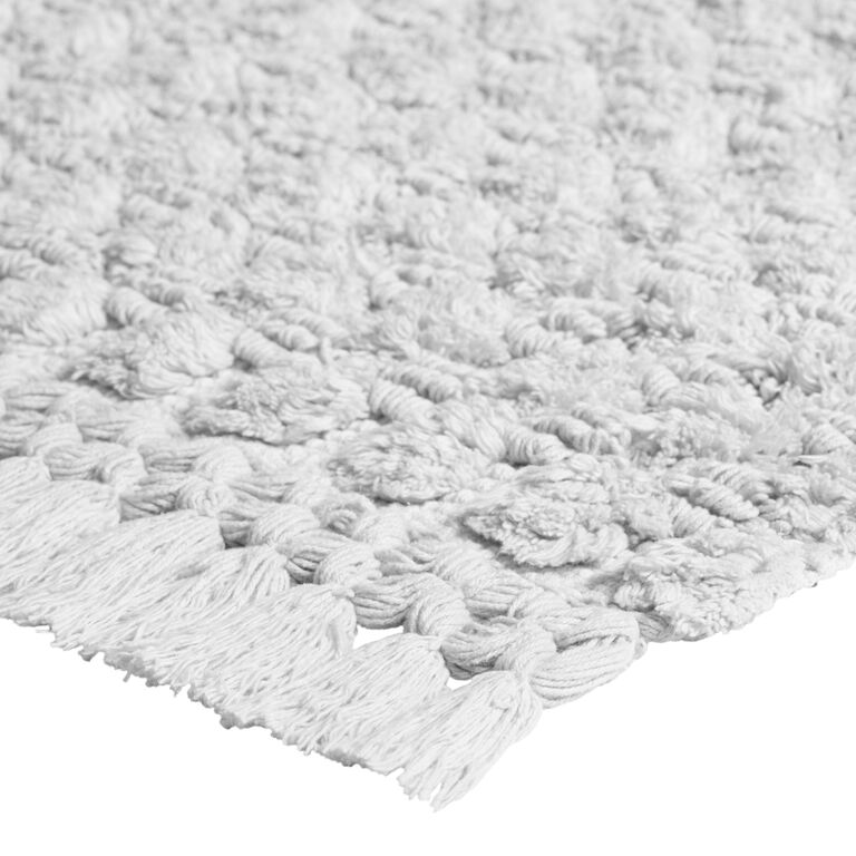 Oversized White Woven Bath Mat by World Market