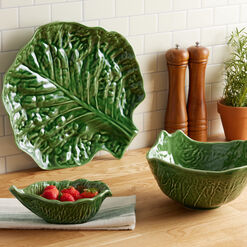Green Cabbage Figural Serving Platter