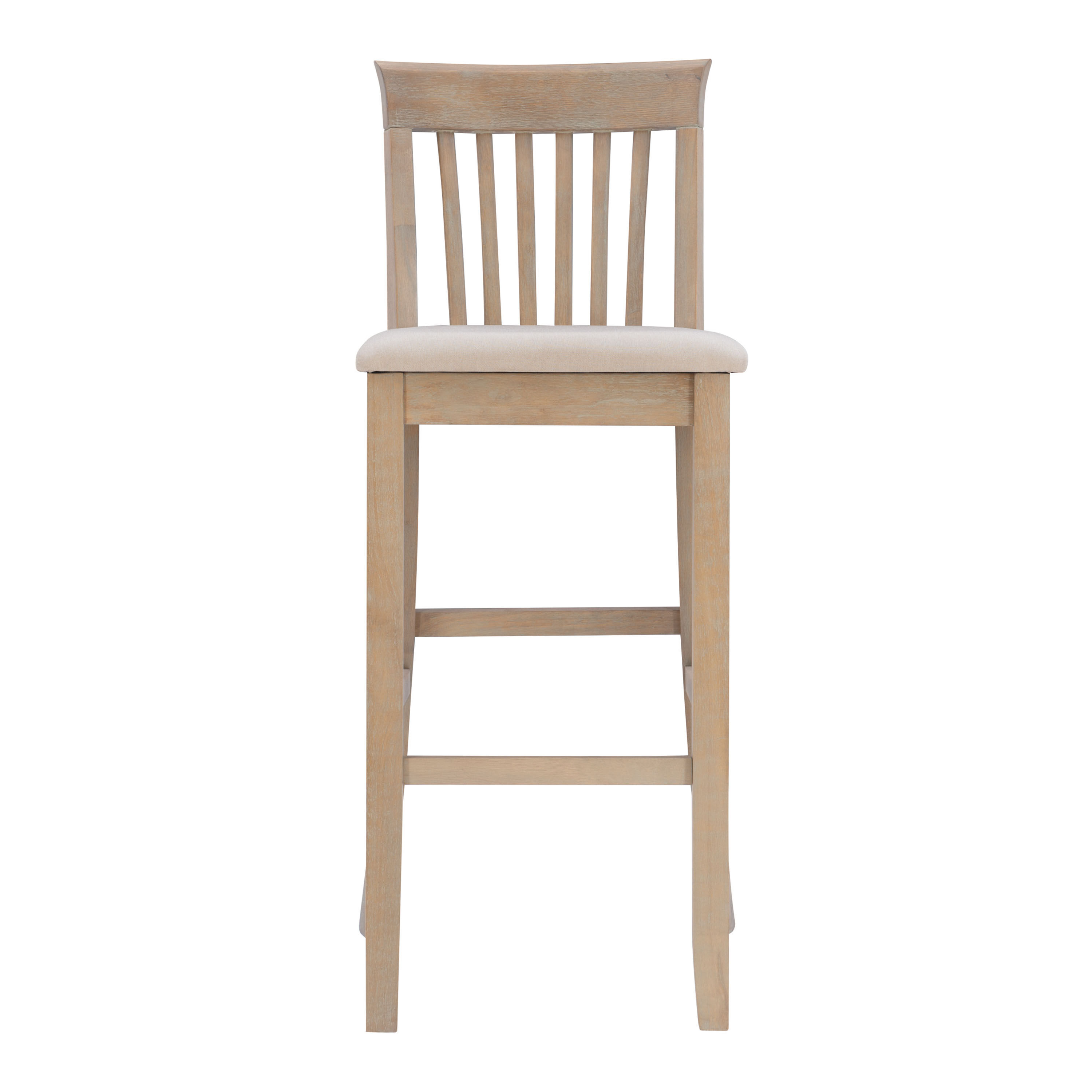 Holden Graywash Wood Mission Style Upholstered Barstool image number 2