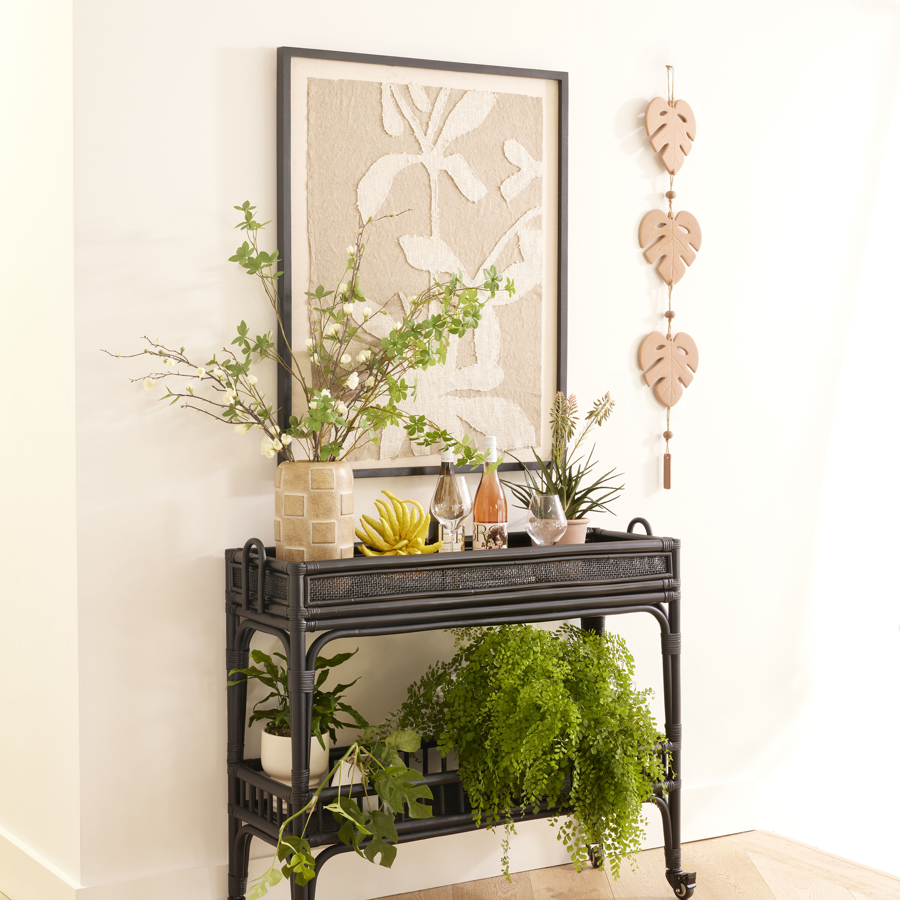 Botanical Paper Mache Abstract Framed Wall Art - World Market