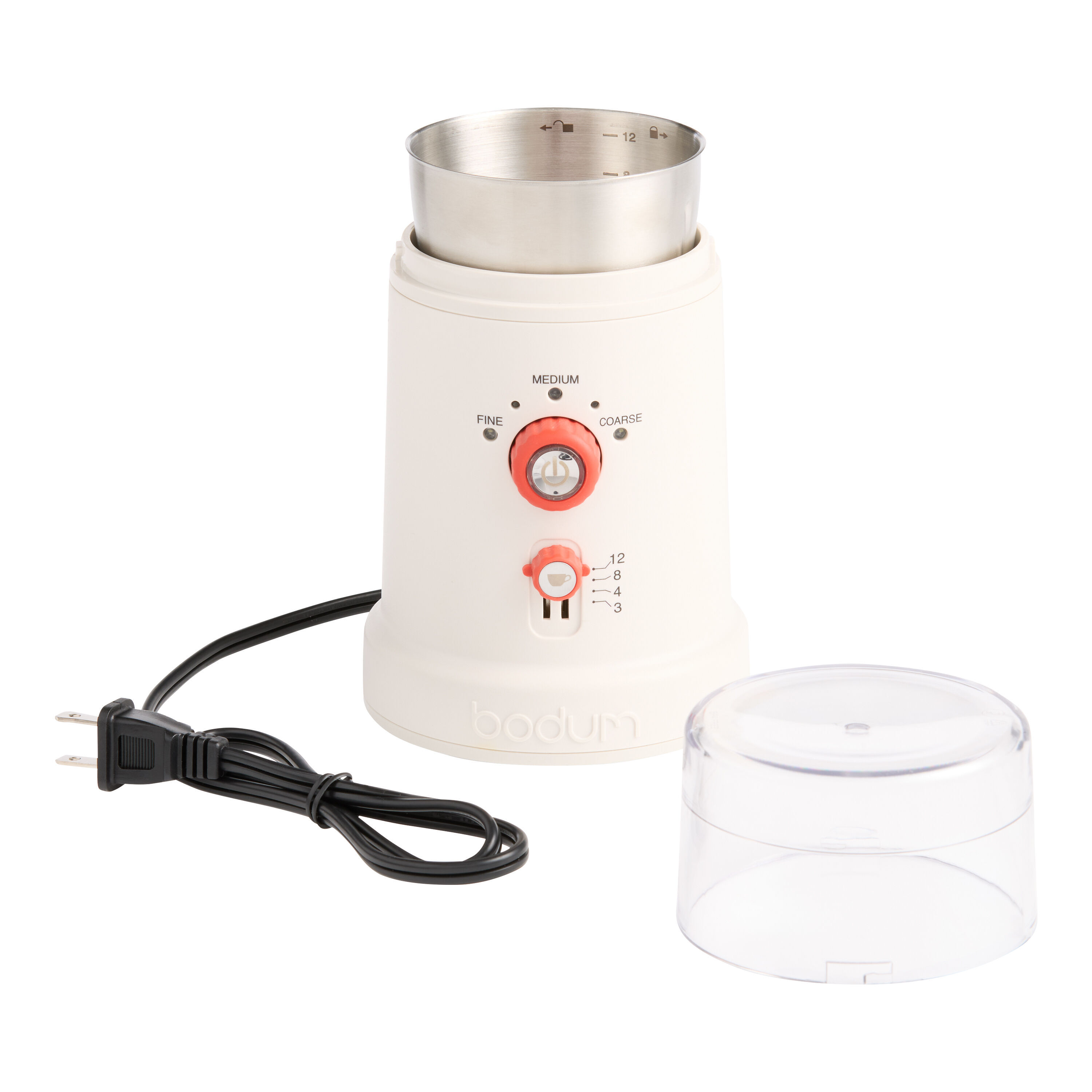 Bodum White Bistro Stainless Steel Blade Coffee Grinder image number 1