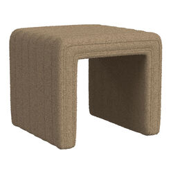 Sydney Square Channel Tufted U Shaped Upholstered Ottoman