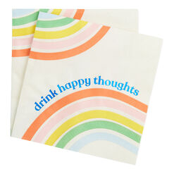 Drink Happy Thoughts Beverage Napkins 20 Count