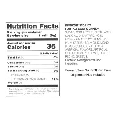 8 Pack Pez Sours Candy Refill Set of 3 8 Pack Pez Sours Candy Refill Set of 3