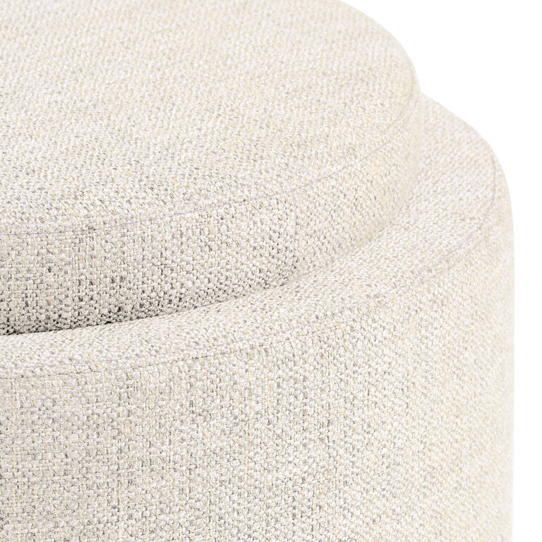 Thompkins Round Basketweave Upholstered Storage Ottoman image number 4