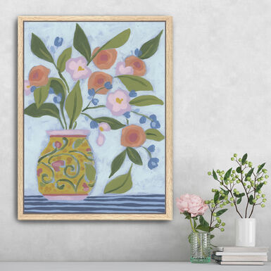 Bouquet Vibes by June Erica Vess Framed Canvas Wall Art Bouquet Vibes by June Erica Vess Framed Canvas Wall Art