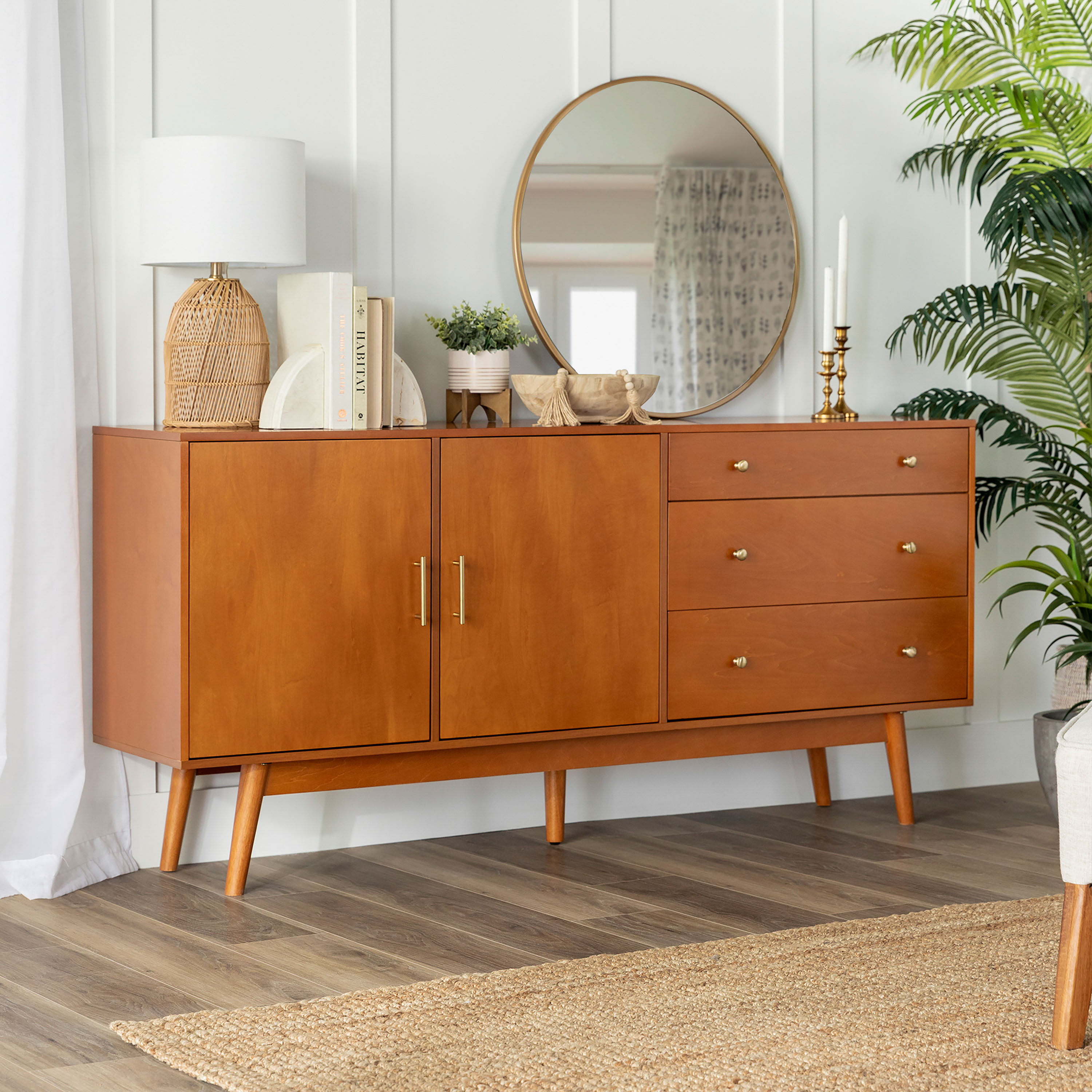 Pula Mid Century Sideboard with Drawers World Market