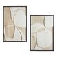 Ivory Hush Abstract Framed Glass Wall Art 2 Piece image number 0