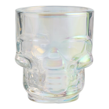 Iridescent Skull Shaped Shot Glass Set of 2 Iridescent Skull Shaped Shot Glass Set of 2